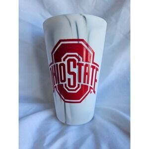 OHIO STATE BUCKEYES MOUNTAIN MARBLE 16 OZ SILICONE PINT GLASS  WINCRAFT 👀